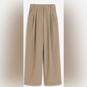 H&M Tan Wide-Leg Trousers